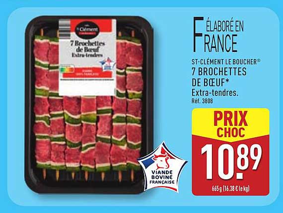 7 Brochettes de Bœuf Extra-tendres