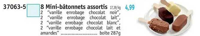 8 Mini-bâtonnets assortis