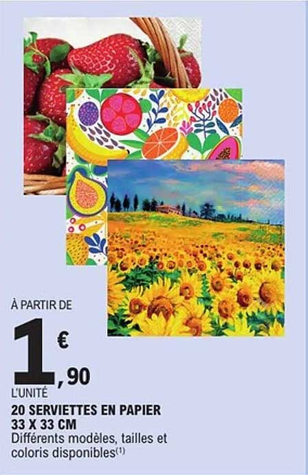 À PARTIR DE 1 € L’UNITE