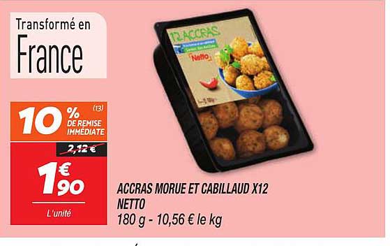 ACCras Morue et Cabillaud X12 Netto