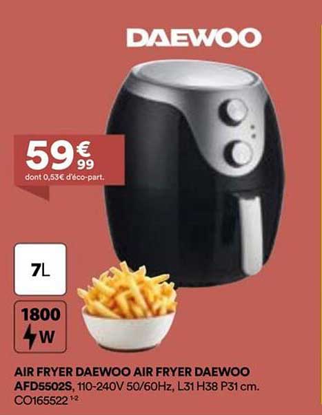 AIR FRYER DAEWOO AIR FRYER DAEWOO AFD5502S