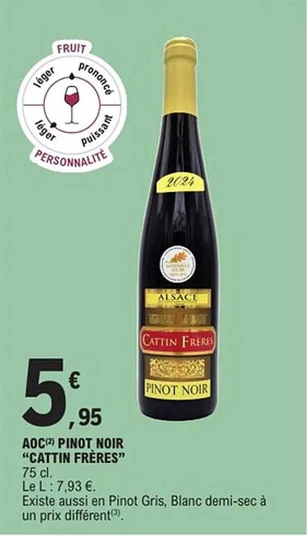 AOC PINOT NOIR "CATTIN FRÈRES"