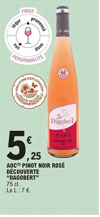 AOC(3) PINOT NOIR ROSÉ DÉCOUVERTE "DAGOBERT"