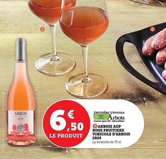 ARBOIS AOP ROSE FRUITIERE VINICOLE D'ARBOIS 2024