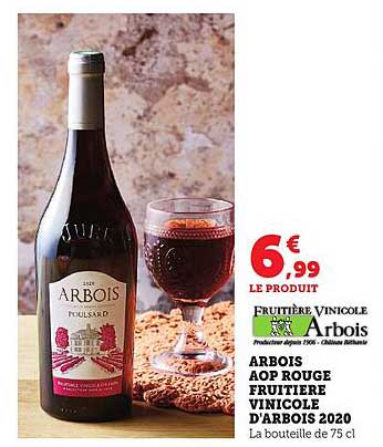 ARBOIS AOP ROUGE FRUITIERE VINICOLE D'ARBOIS 2020