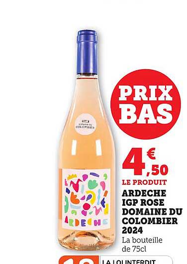 ARDECHE IGP ROSE DOMAINE DU COLOMBIER 2024