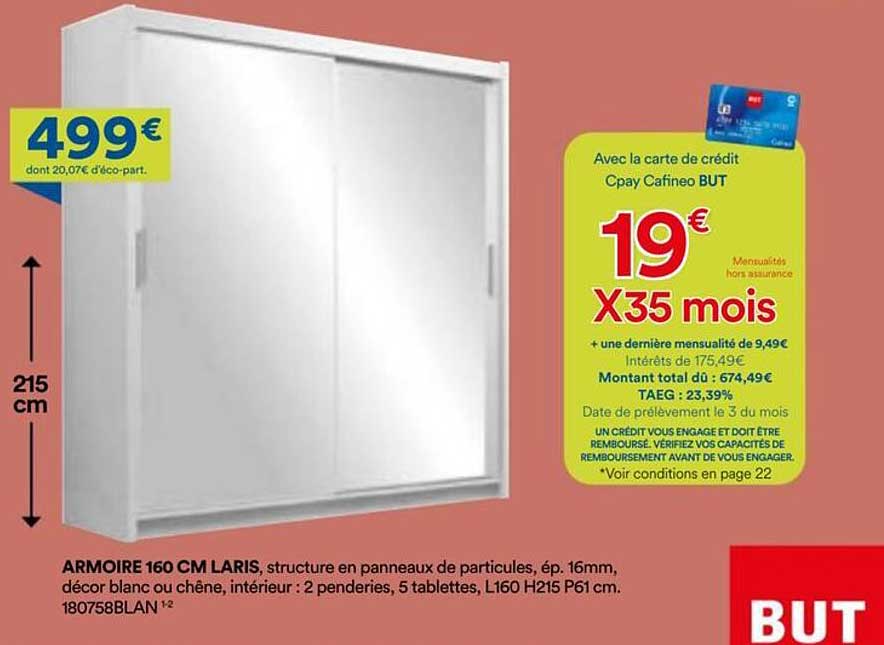 ARMOIRE 160 CM LARIS