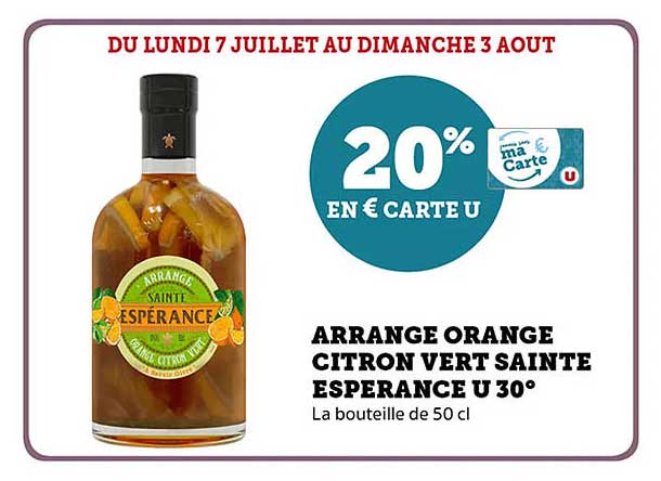 ARRANGE ORANGE CITRON VERT SAINTE ESPERANCE U 30°