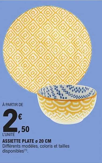 ASSIETTE PLATE Ø 20 CM