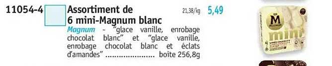 Assortiment de 6 mini-Magnum blanc
