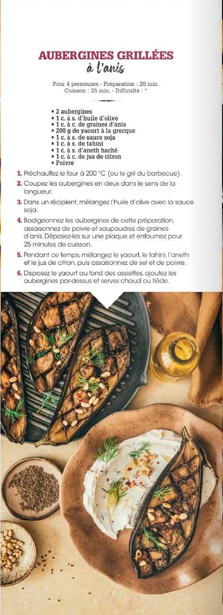 AUBERGINES GRILLÉES à l'anis