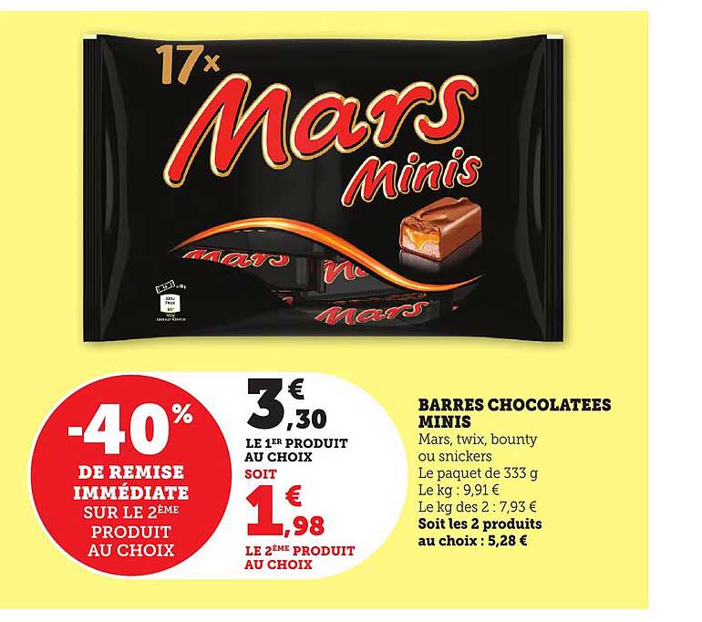 BARRES CHOCOLATEES MINIS