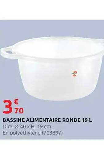BASSINE ALIMENTAIRE RONDE 19 L
