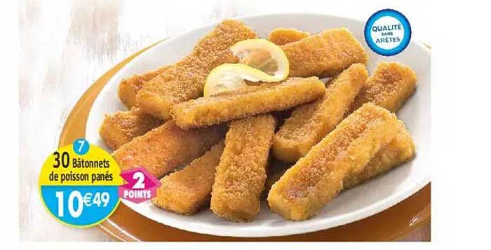Bâtonnets de poisson panés