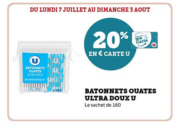 BÂTONNETS OUATES ULTRA DOUX U