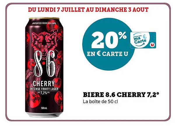 BIERE 8.6 CHERRY 7.2°