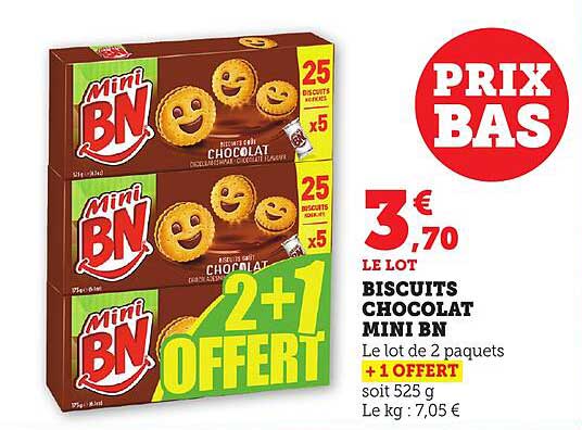 BISCUITS CHOCOLAT MINI BN