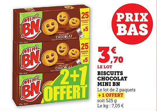 BISCUITS CHOCOLAT MINI BN