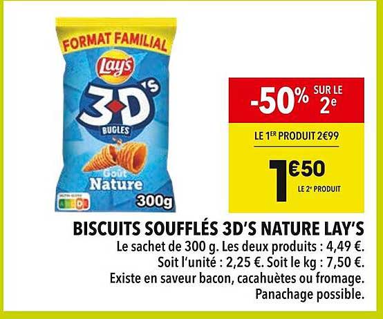 BISCUITS SOUFFLÉS 3D'S NATURE LAY'S