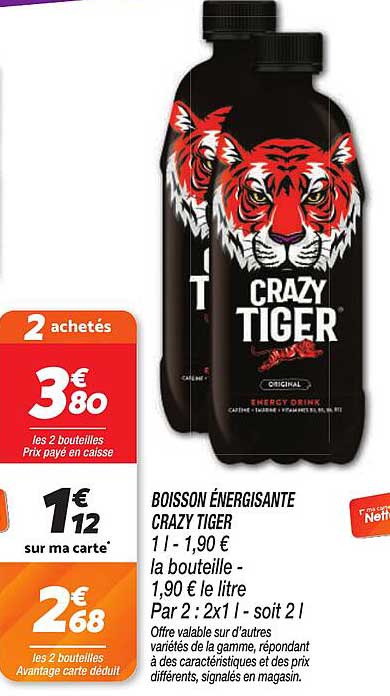 BOISSON ÉNERGISANTE CRAZY TIGER