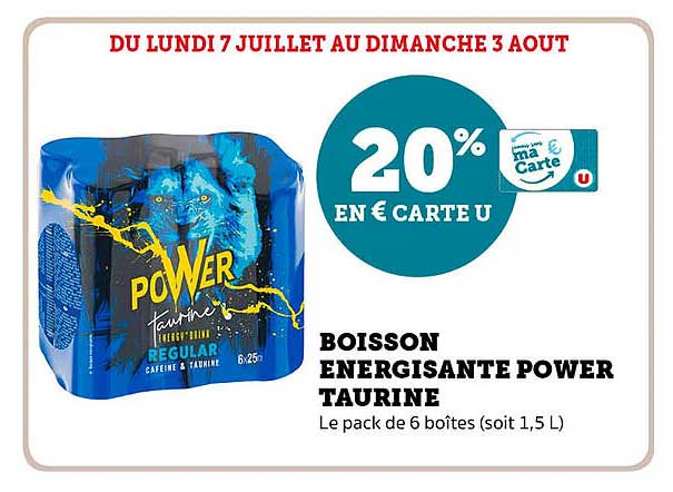 BOISSON ENERGISANTE POWER TAURINE