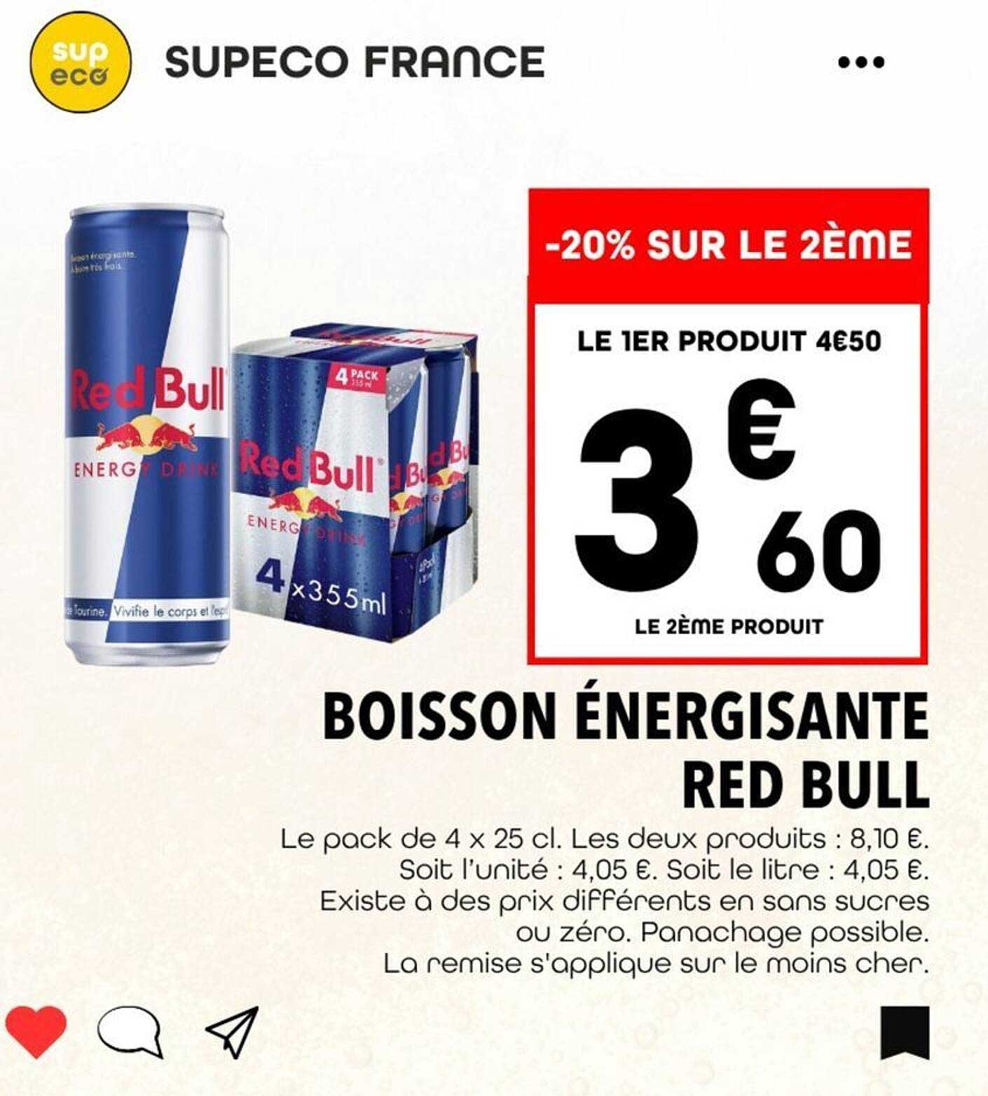 BOISSON ÉNERGISANTE RED BULL