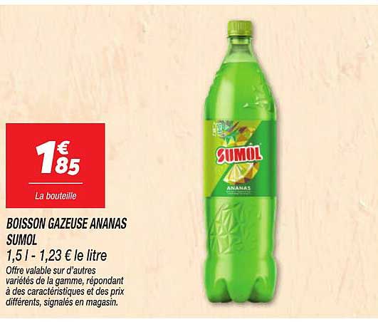 BOISSON GAZEUSE ANANAS SUMOL