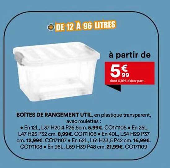BOÎTES DE RANGEMENT UTIL
