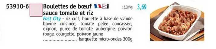 Boulette de bœuf sauce tomate et riz