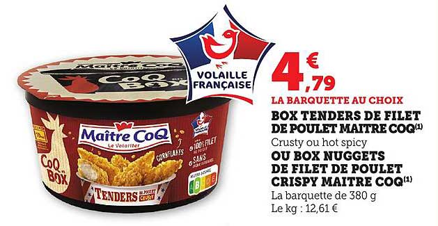 BOX TENDERS DE FILET DE POULET MAÎTRE COQ