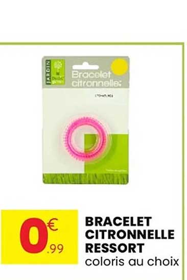 BRACELET CITRONNELLE RESSORT coloris au choix