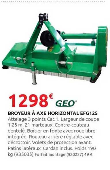BROYEUR À AXE HORIZONTAL EFG125