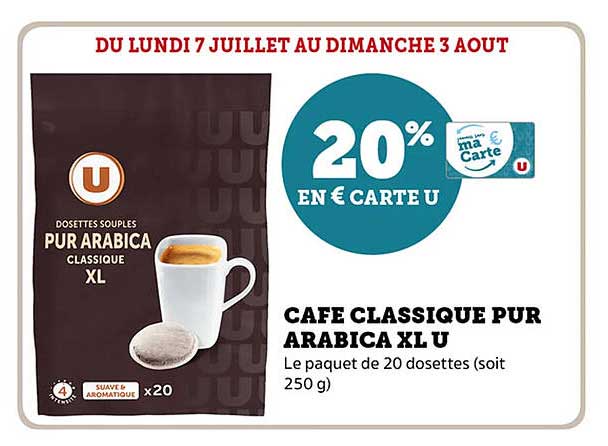 CAFE CLASSIQUE PUR ARABICA XL U