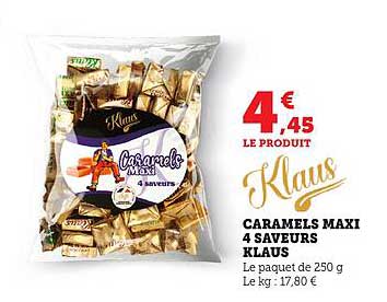 CARAMELS MAXI 4 SAVEURS KLAUS