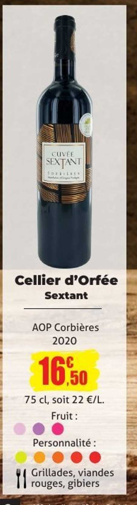 Cellier d’Orfée Sextant AOP Corbières 2020
