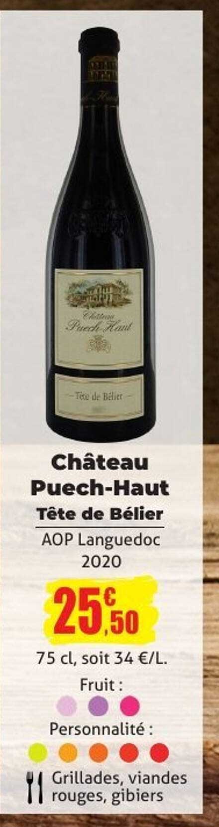 Château Puech-Haut Tête de Bélier AOP Languedoc 2020