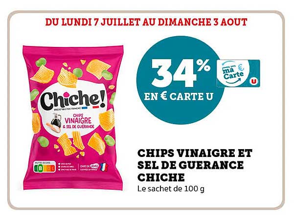 CHIPS VINAIGRE ET SEL DE GUERANCE CHICHE