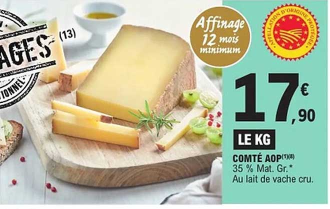 Comté AOP Affinage 12 mois minimum