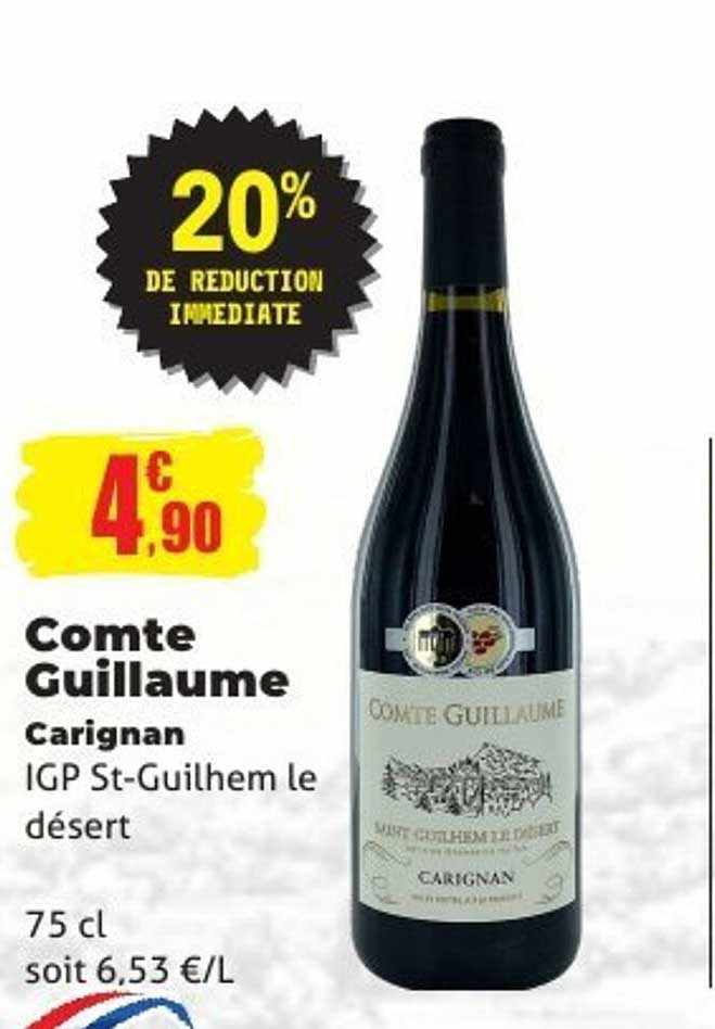Comte Guillaume Carignan IGP St-Guilhem le désert