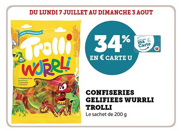 CONFISERIES GELIFIEES WURRLI TROLLI