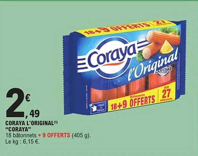 CORAYA L'ORIGINAL "CORAYA" 18 bâtonnets + 9 OFFERTS