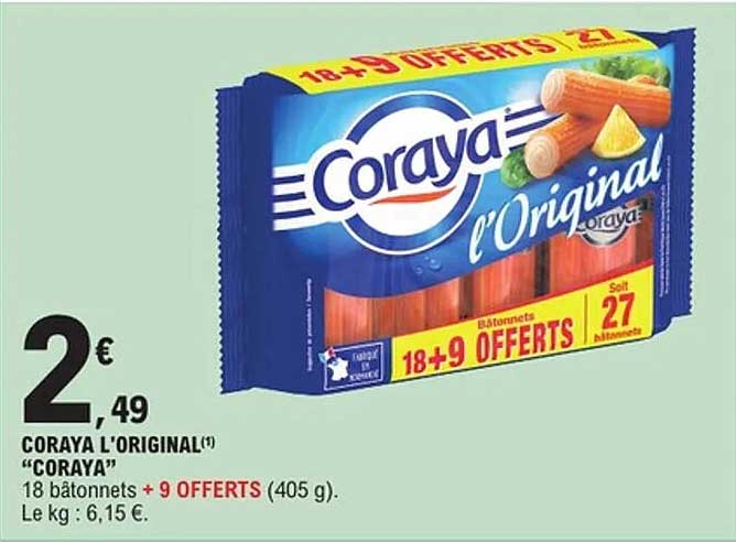 CORAYA L'ORIGINAL "CORAYA" 18 bâtonnets + 9 OFFERTS