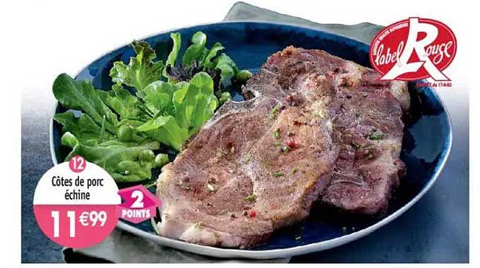 Côtes de porc échine
