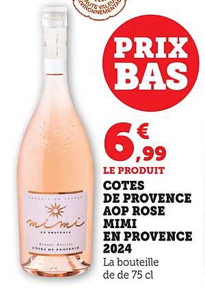 COTES DE PROVENCE AOP ROSE MIMI EN PROVENCE 2024