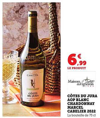 CÔTES DU JURA AOP BLANC CHARDONNAY MARCEL CABELIER 2022