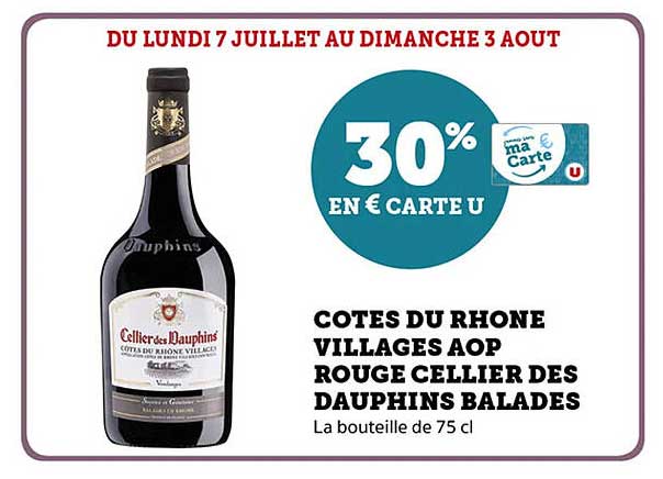 COTES DU RHONE VILLAGES AOP ROUGE CELLIER DES DAUPHINS BALADES