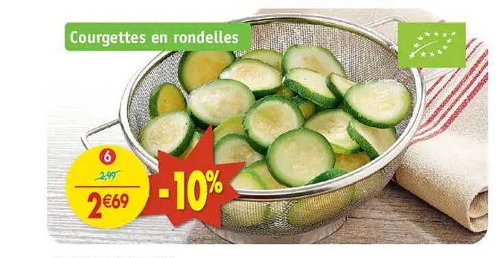Courgettes en rondelles