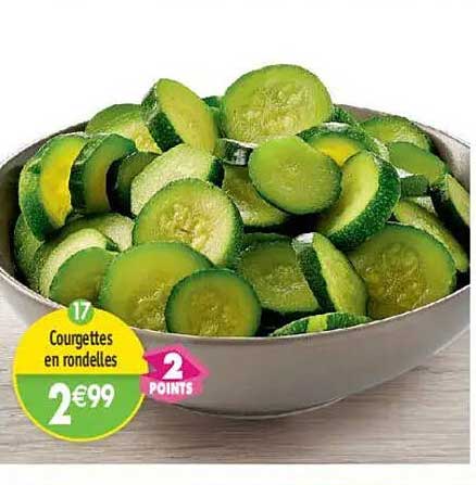 Courgettes en rondelles