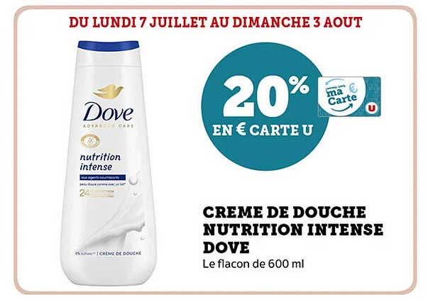 CREME DE DOUCHE NUTRITION INTENSE DOVE