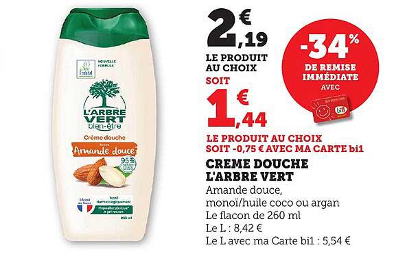 CREME DOUCHE L'ARBRE VERT